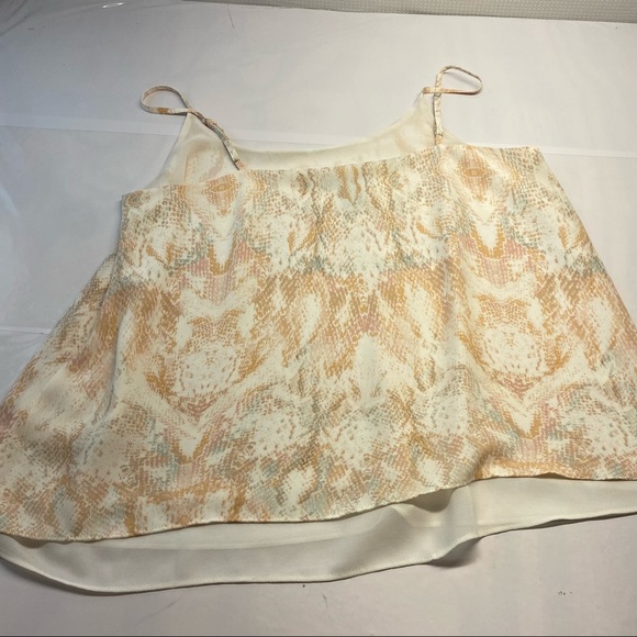Rachel Zoe Neutral Snake Python Print Strappy Flowy Tank Top Size Medium - Picture 11 of 15